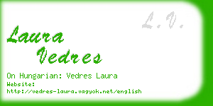 laura vedres business card